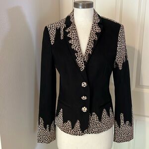 Vintage Mosschino leopard blazer size 12